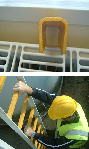 TreadSafe® GRP Ladder Rung Covers